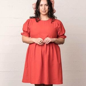 Noble Organic Adult Franny Dress in Paprika S